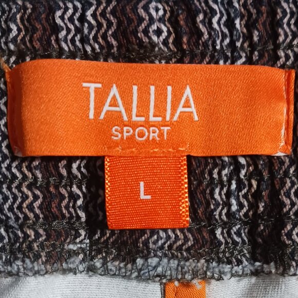 TALLIA Sport Men's Drawstring Pants, Cotton Stretch, Striped, Size Large, Casual - Picture 3 of 16